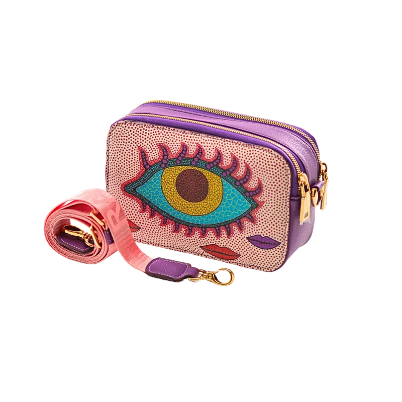 Crossbody Bag – Purple Cheshm Nazar